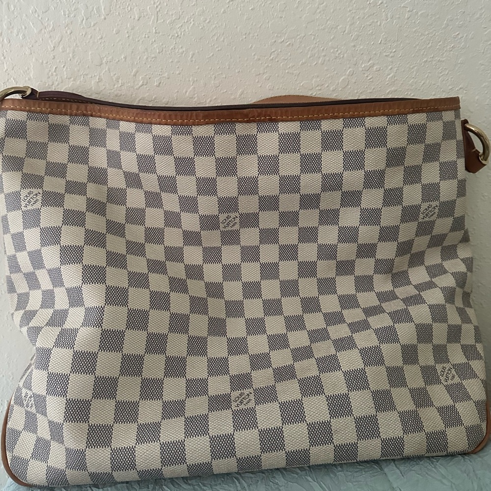 Louis Vuitton Damier Azur Delightful MM Shoulder Bag